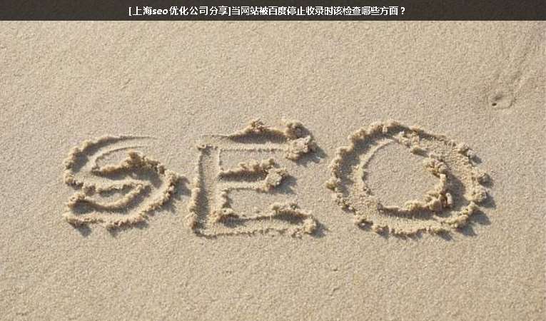 [上海seo優(yōu)化公司分享]當(dāng)網(wǎng)站被百度停止收錄時(shí)該檢查哪些方面？