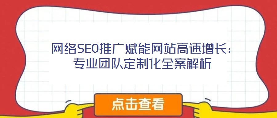  網(wǎng)絡(luò)SEO推廣賦能網(wǎng)站高速增長：專業(yè)團(tuán)隊(duì)定制化全案解析
