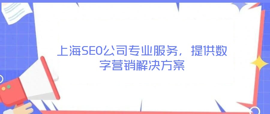 上海SEO公司專業(yè)服務(wù)，提供數(shù)字營(yíng)銷(xiāo)解決方案