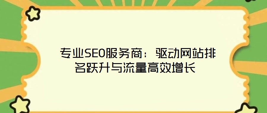  專業(yè)SEO服務商：驅動網(wǎng)站排名躍升與流量高效增長