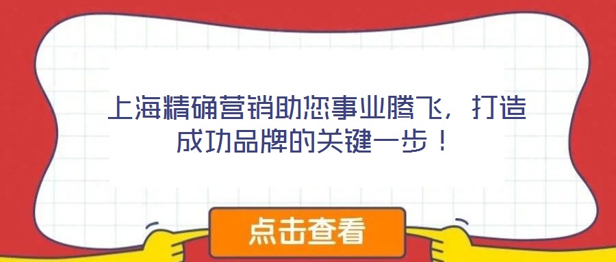 上海精確營(yíng)銷助您事業(yè)騰飛，打造成功品牌的關(guān)鍵一步！