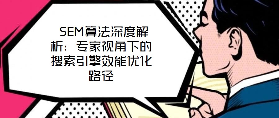  SEM算法深度解析：專家視角下的搜索引擎效能優(yōu)化路徑