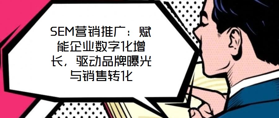 SEM營(yíng)銷推廣：賦能企業(yè)數(shù)字化增長(zhǎng)，驅(qū)動(dòng)品牌曝光與銷售轉(zhuǎn)化