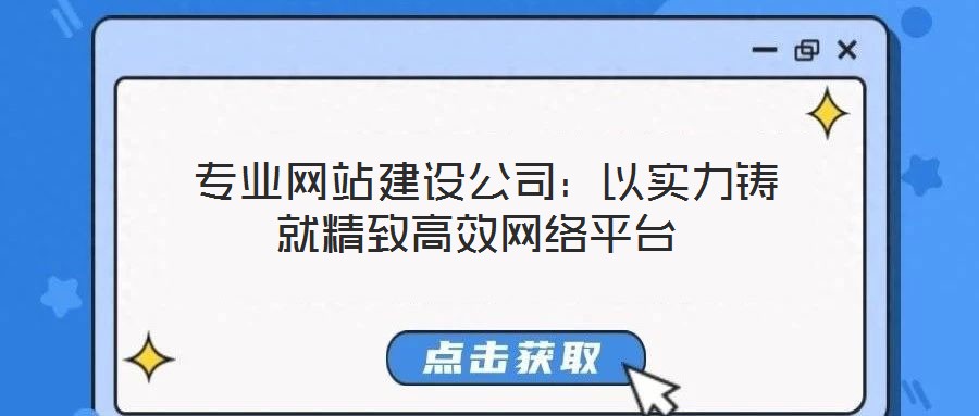  專業(yè)網(wǎng)站建設(shè)公司：以實(shí)力鑄就精致高效網(wǎng)絡(luò)平臺