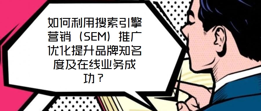 如何利用搜索引擎營(yíng)銷(xiāo)（SEM）推廣優(yōu)化提升品牌知名度及在線業(yè)務(wù)成功？