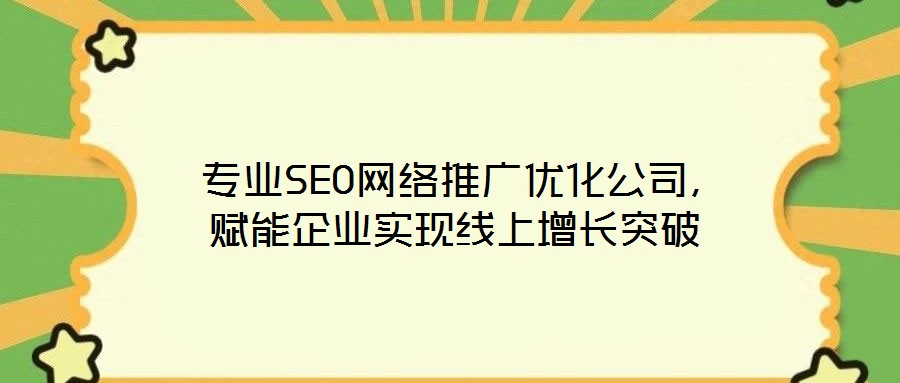  專業(yè)SEO網(wǎng)絡(luò)推廣優(yōu)化公司，賦能企業(yè)實(shí)現(xiàn)線上增長突破