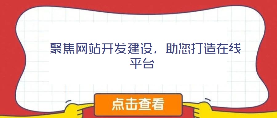  聚焦網(wǎng)站開發(fā)建設(shè)，助您打造在線平臺(tái)